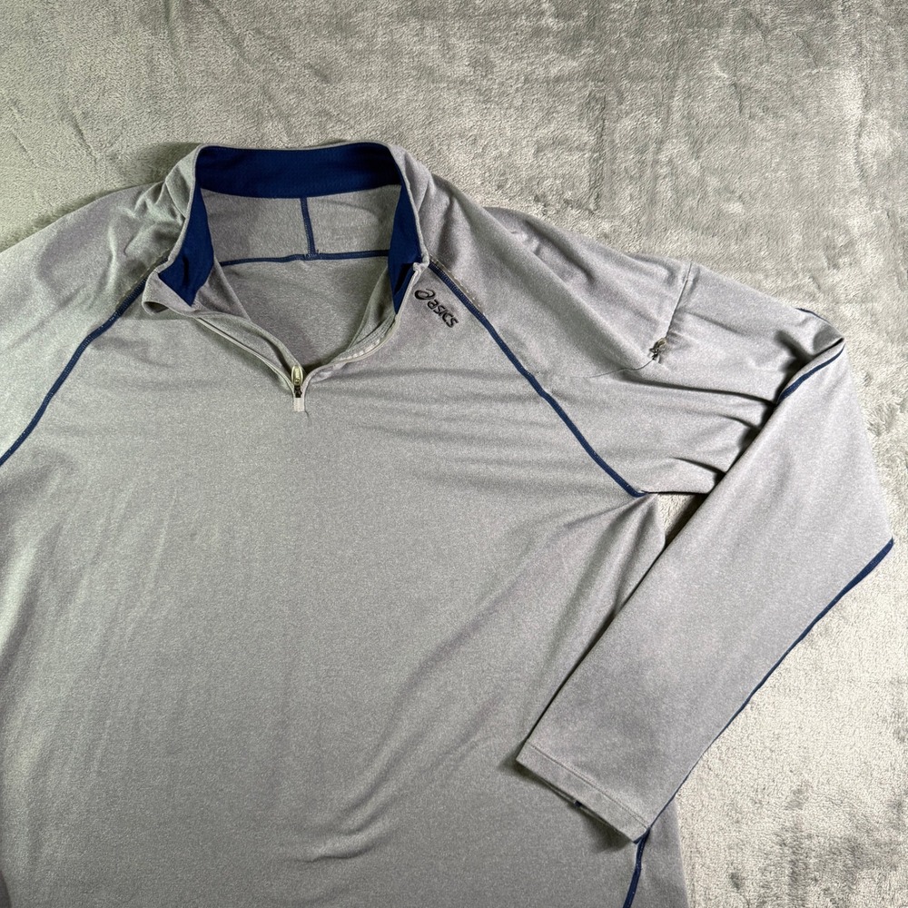 Asics Pullover Running Top Half Zip Long Sleeve Athletic Shirt XL